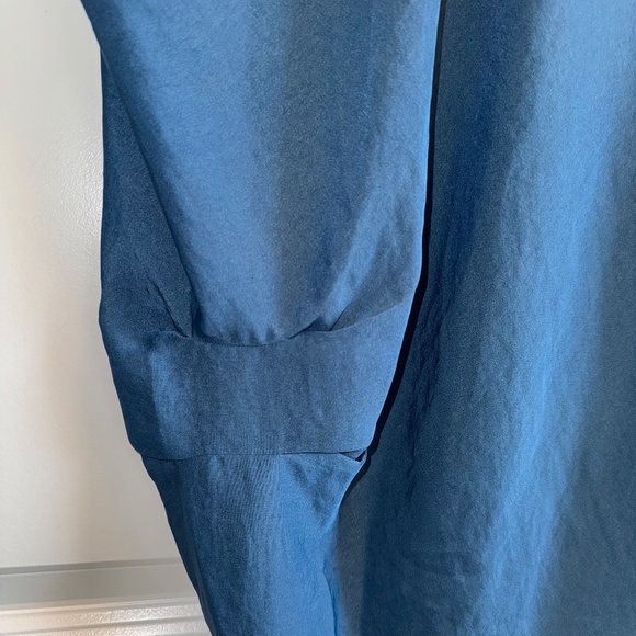 Halston Heritage Ocean Charmeuse Draped Dress New M - Picture 13 of 14